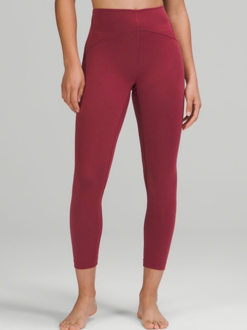 Lululemon Athletica Wunder Train 25” High Rise Tight In Mulled Wine Size : 6